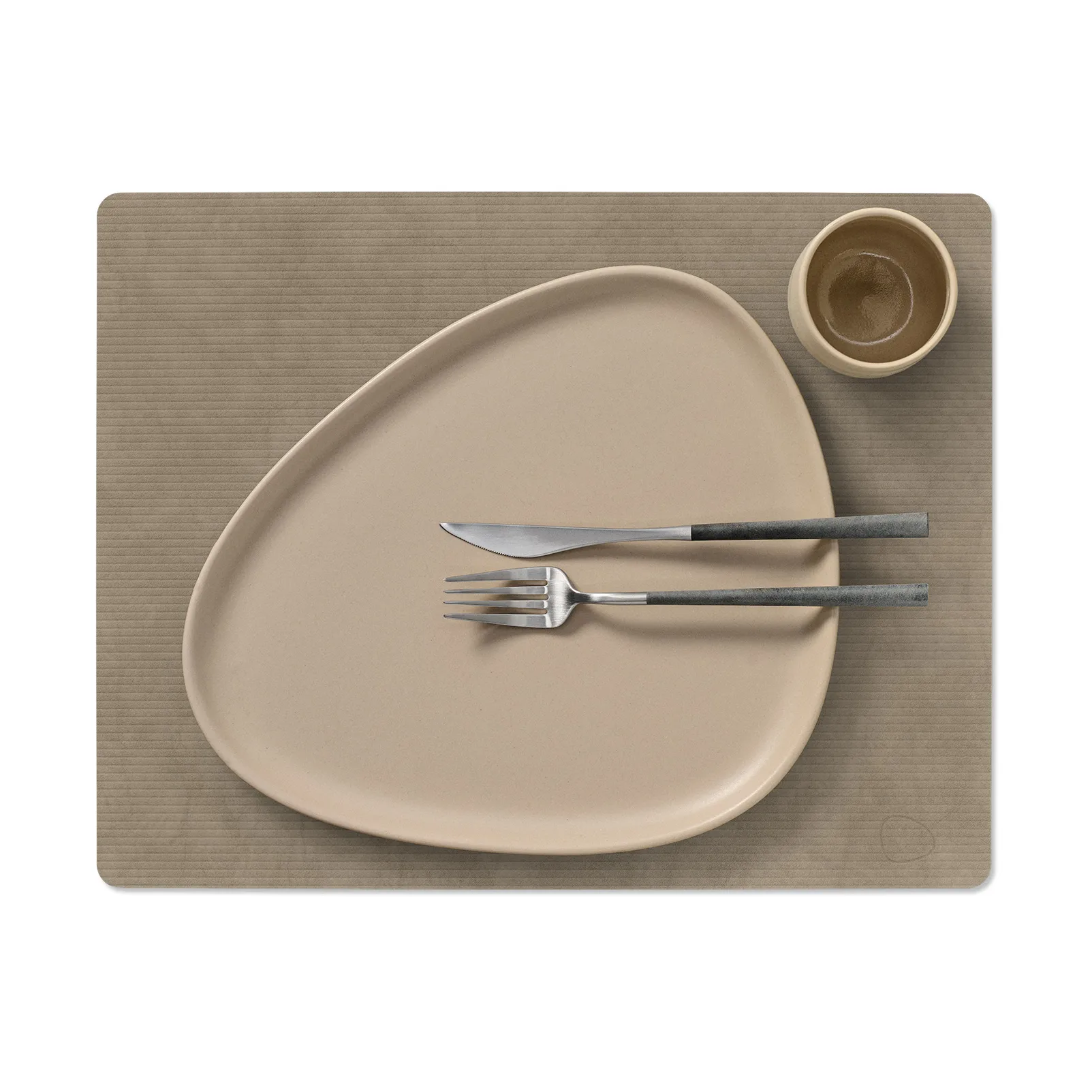 Corduroy bordstablett square L, Nomad Grey, 45x35 cm LIND DNA