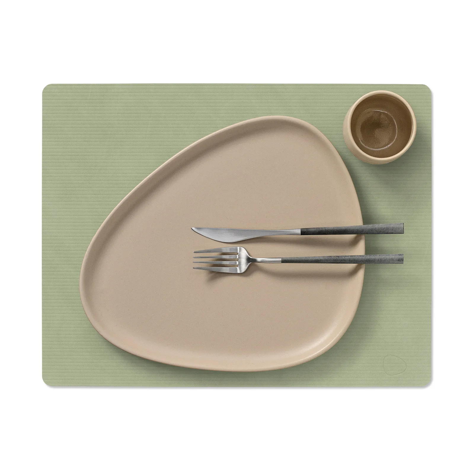 Corduroy bordstablett square L, Olive Green, 45x35 cm LIND DNA