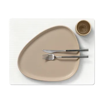 Corduroy bordstablett square L - Pure white, 45x35 cm - LIND DNA
