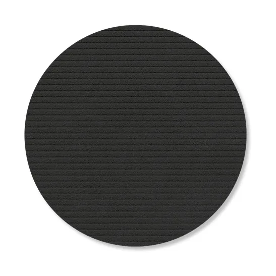 Corduroy glasunderlägg, Black ink, circle LIND DNA