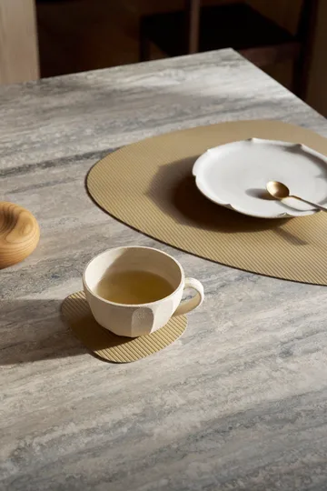 Corduroy glasunderlägg curve - Khaki - LIND DNA
