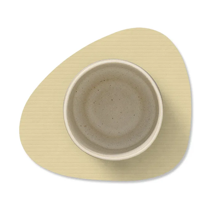 Corduroy glasunderlägg curve, Lemon Sorbet LIND DNA