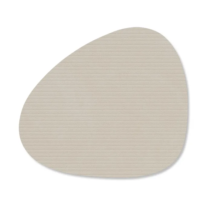 Corduroy glasunderlägg curve, Oyster White LIND DNA