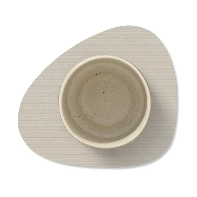 Corduroy glasunderlägg curve, Oyster White LIND DNA
