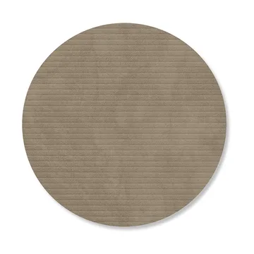 Corduroy glasunderlägg - Nomad grey, circle - LIND DNA