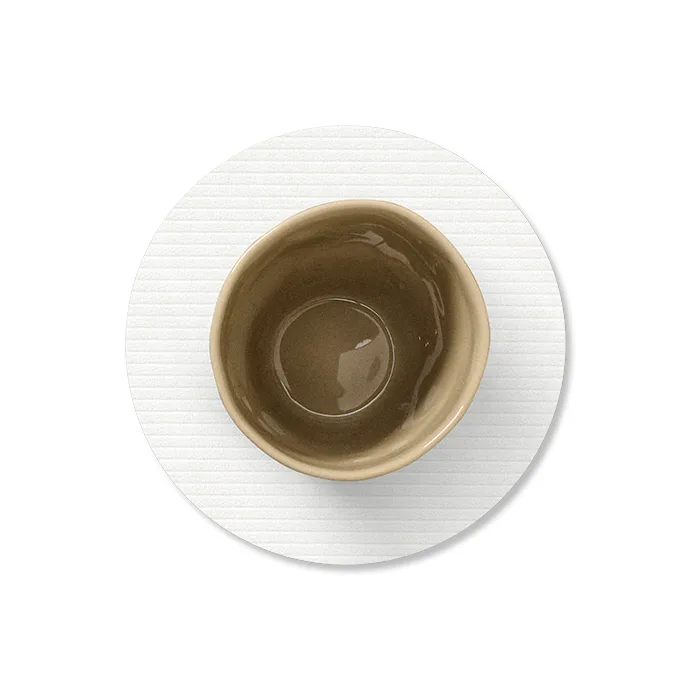 Corduroy glasunderlägg, Pure white, circle LIND DNA