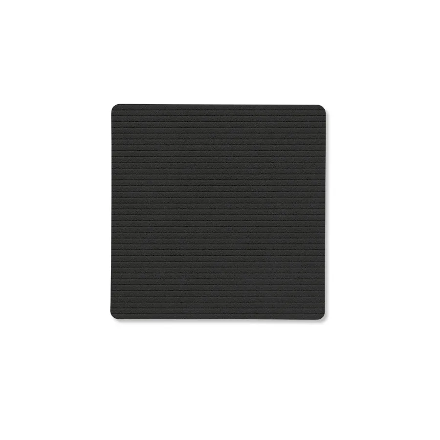 Corduroy glasunderlägg square, Black ink LIND DNA