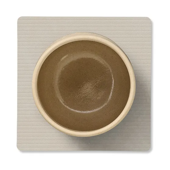 Corduroy glasunderlägg square, Oyster White LIND DNA