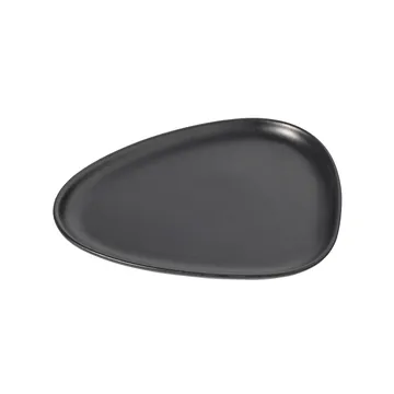Curve Stoneware assiett 19x22 cm - Black - LIND DNA