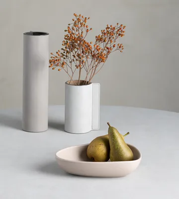 Curve Stoneware djup tallrik 19x22 cm - Sand - LIND DNA