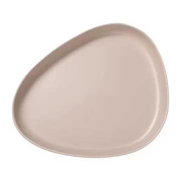 Curve Stoneware serveringsfat 30x35 cm - Sand - LIND DNA