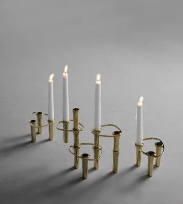 Lind Curve kombinerbar ljusstake 24K guldplätering - Double - LIND DNA