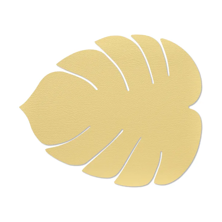 Monstera Leaf Hippo bordstablett L - Guld - LIND DNA