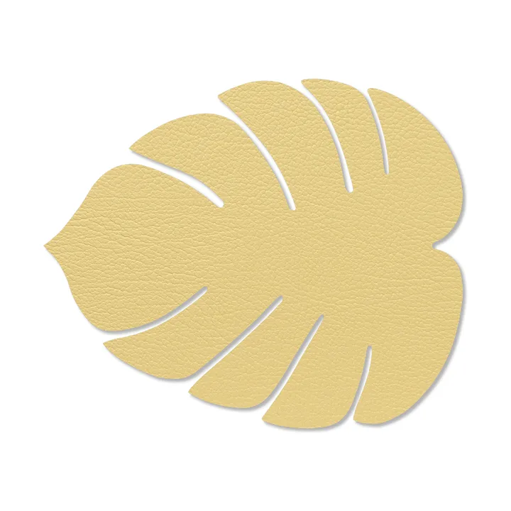 Monstera Leaf Hippo bordstablett S - Guld, 26x22 cm - LIND DNA