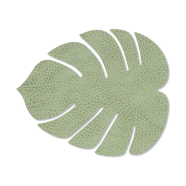 Monstera Leaf Hippo glasunderlägg, Olivgrön LIND DNA