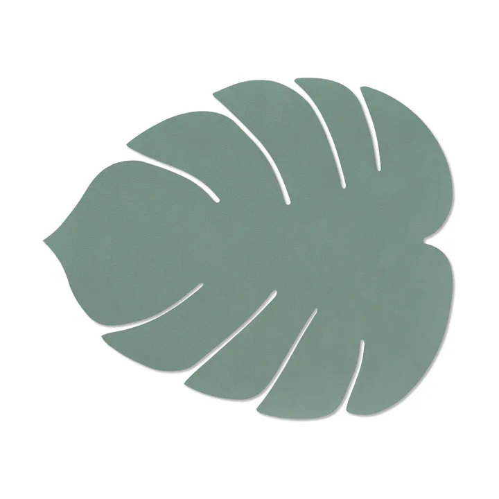 Monstera Leaf Nupo bordstablett L - Pastellgrön, 42x35 cm - LIND DNA