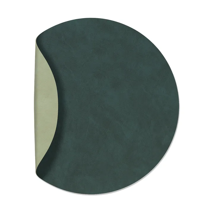 Nupo bordstablett circle vändbar XL 1 st - Dark green-olive green, Ø40 cm - LIND DNA