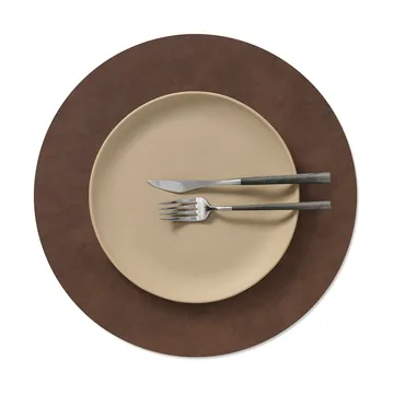 Nupo bordstablett - Dark brown, circle, L, Ø38 cm - LIND DNA