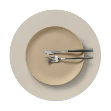 Nupo bordstablett - Oyster white, circle, L - LIND DNA