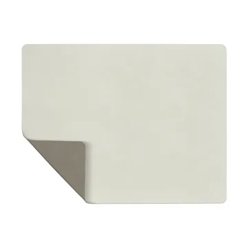 Nupo bordstablett vändbar square L 1 st - Linen-flint grey, 45x35 cm - LIND DNA