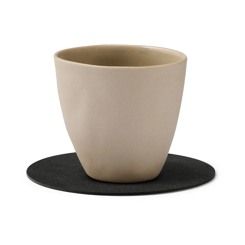 Nupo glasunderlägg circle, Black ink LIND DNA