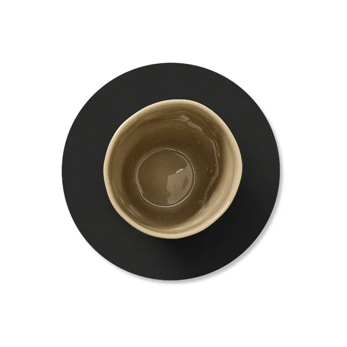Nupo glasunderlägg circle, Black ink LIND DNA