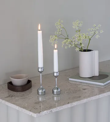 Silhouette ljusstake 2 delar - Chrome - LIND DNA