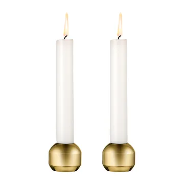 Silhouette ljusstake 34 2-pack - Guld - LIND DNA