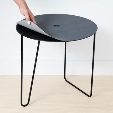 Turntable Nupo sidobord L - Anthracite-light grey - LIND DNA