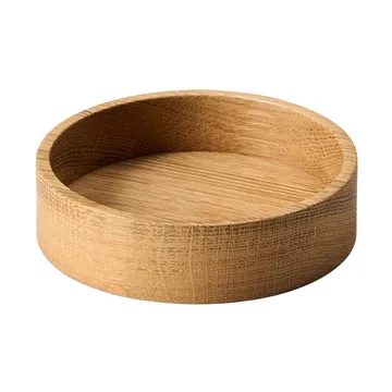 Wood Box förvaring till glasunderlägg - Nature-oak, circle, S - LIND DNA