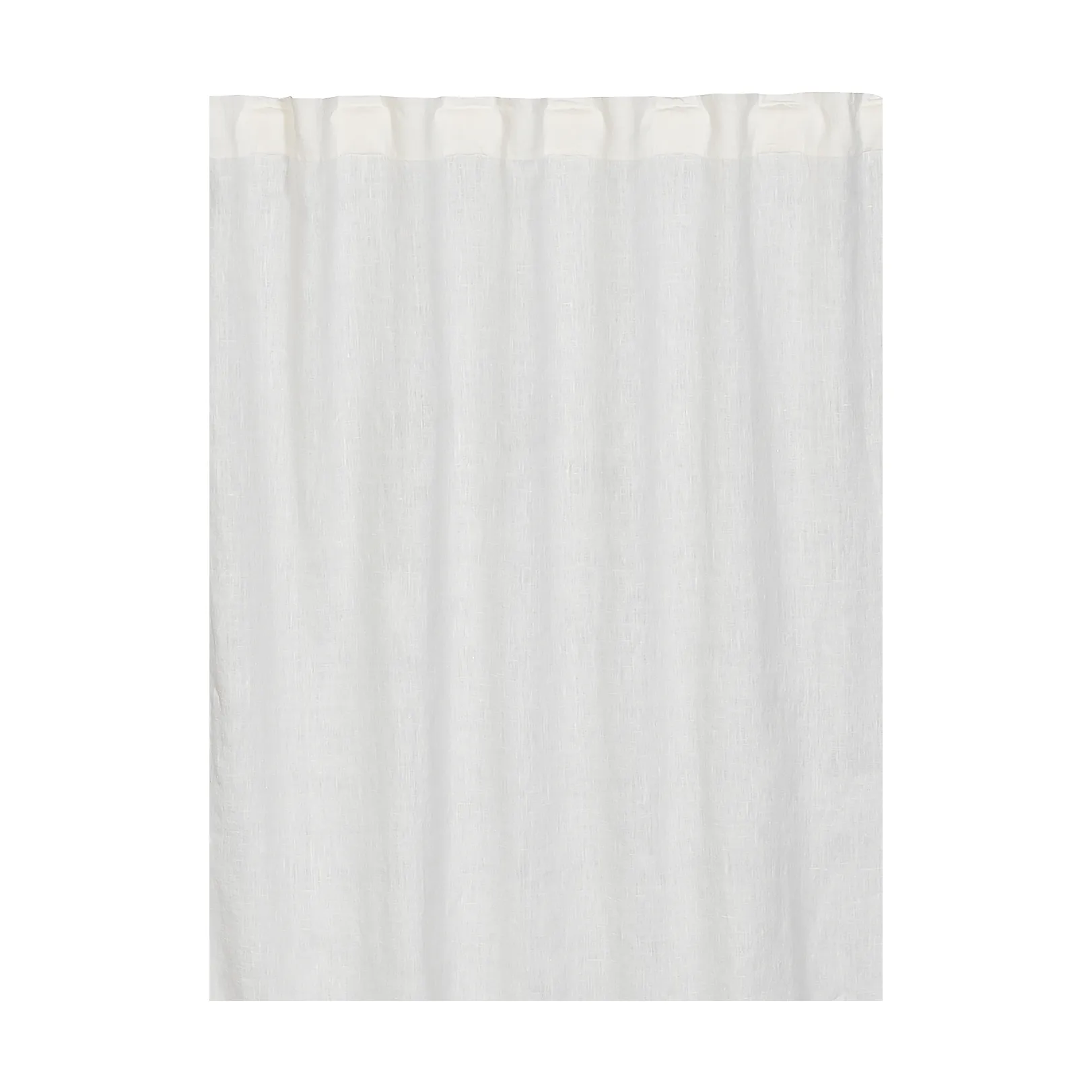 West gardin med veckband 2-pack, Vit Linum