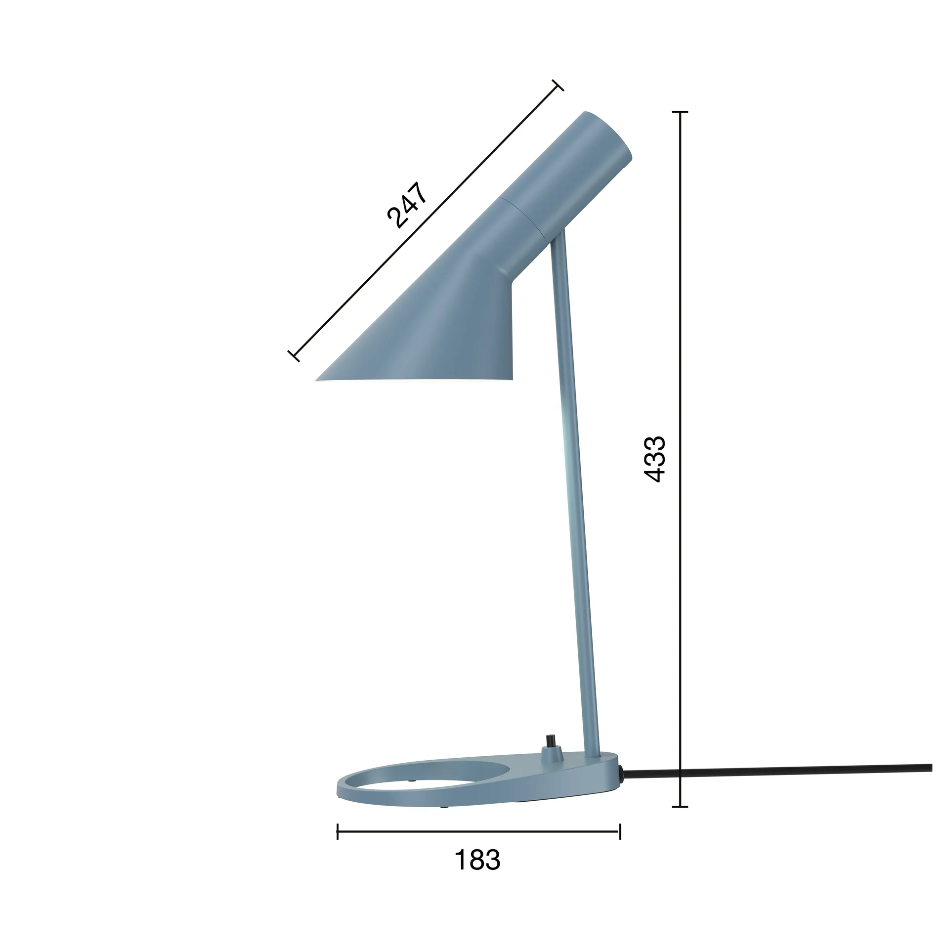 AJ MINI bordslampa, Dusty blue Louis Poulsen