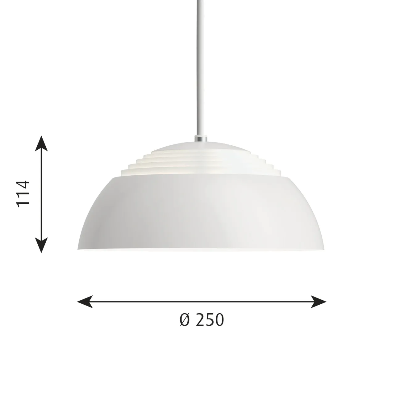 AJ Royal pendel 2700K Ø25 cm, Vit Louis Poulsen