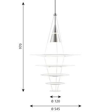 Enigma 545 pendel - Vit - Louis Poulsen