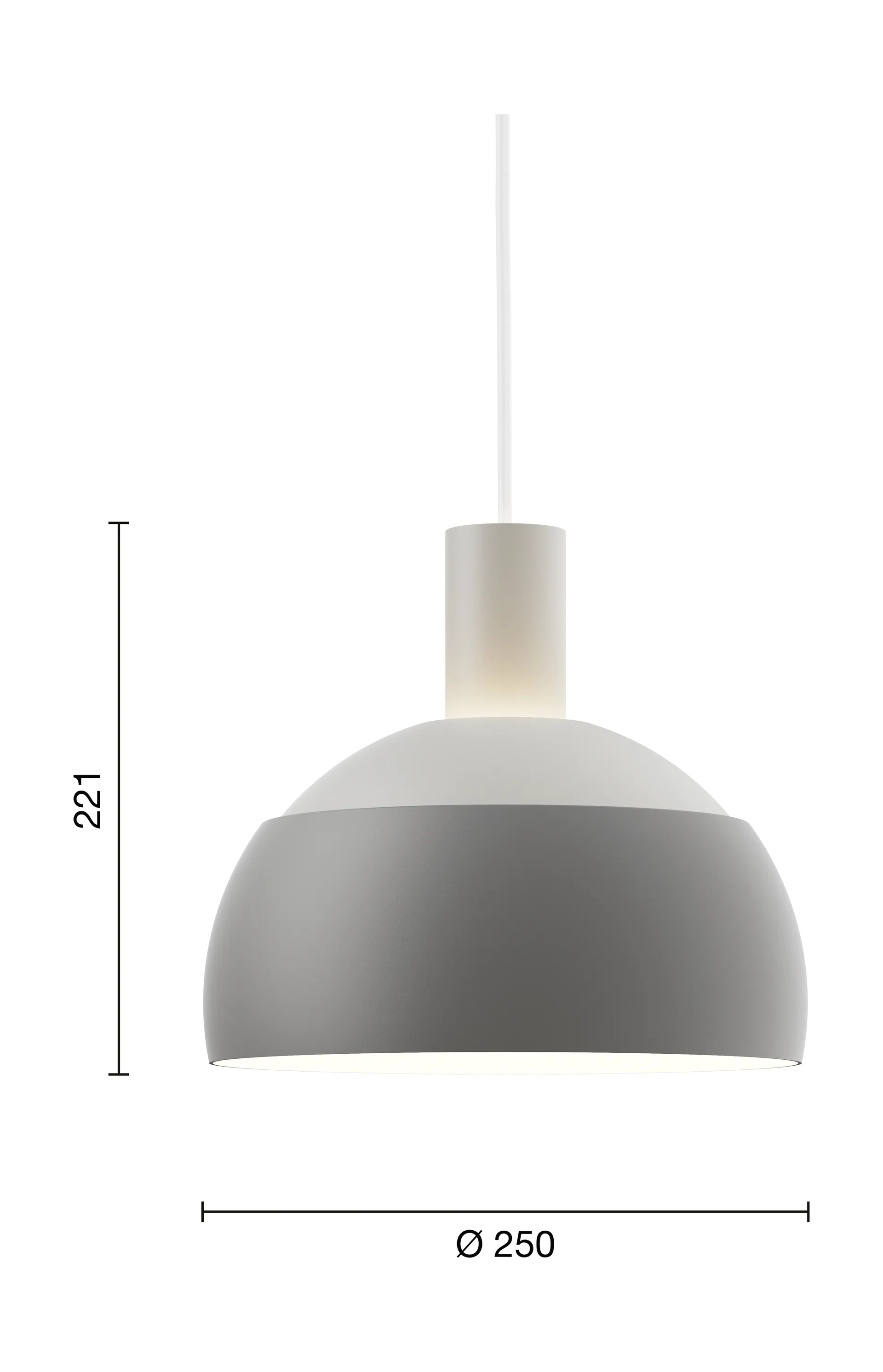 FJ Elements pendel Ø25 cm, Original grey Louis Poulsen