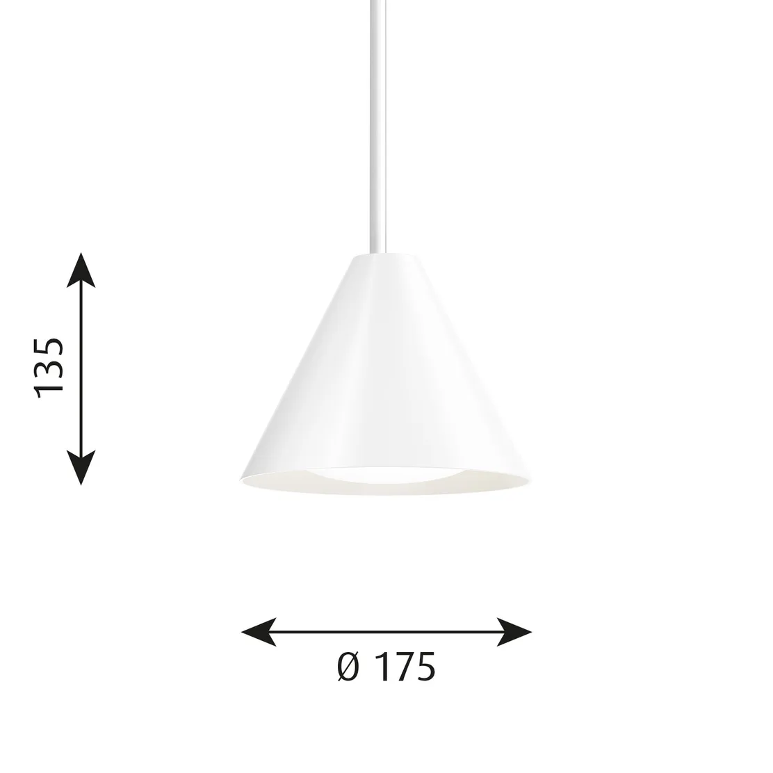 Keglen pendel Ø17,5 cm, Vit Louis Poulsen