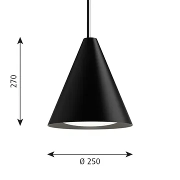 Keglen pendel Ø25 cm - Svart - Louis Poulsen