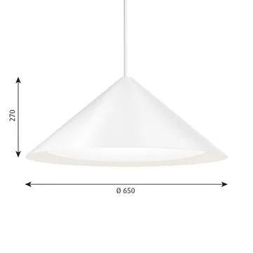 Keglen pendel Ø65 cm - Vit - Louis Poulsen