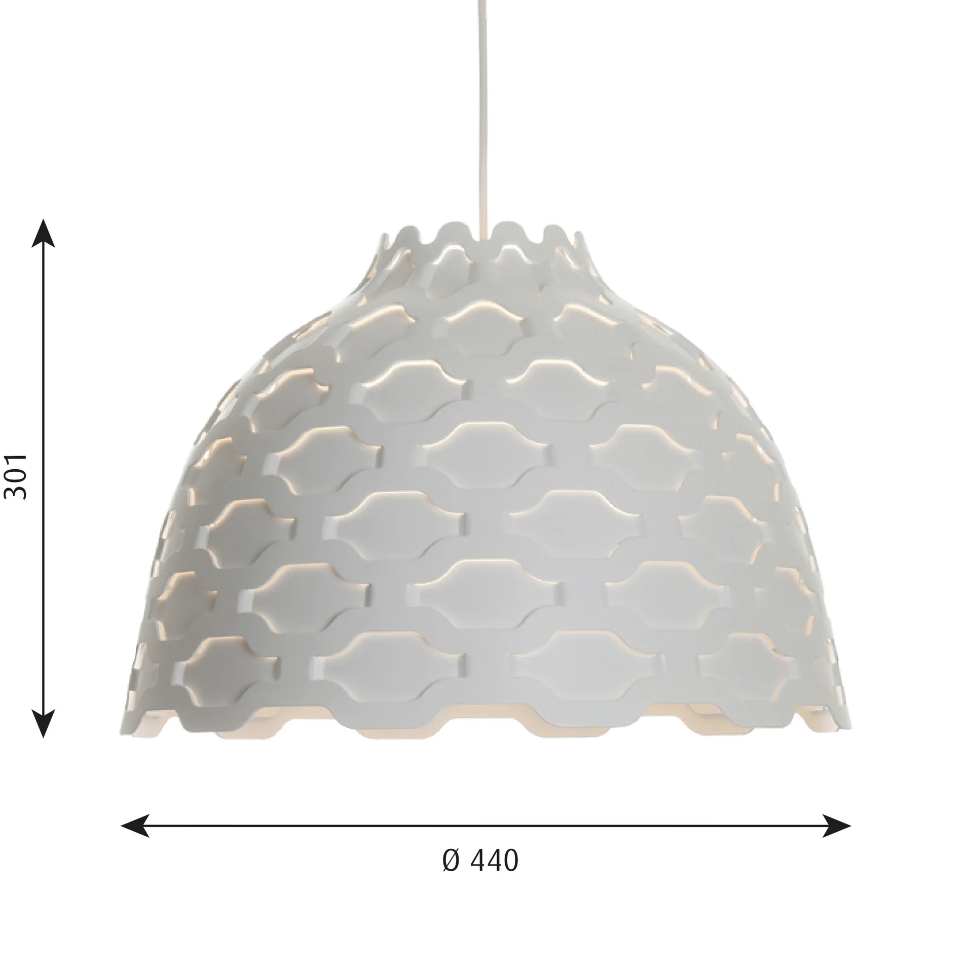 LC Shutters pendel Ø44 cm, Vit Louis Poulsen