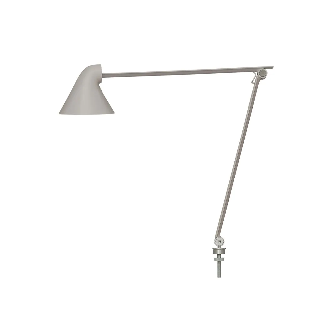 NJP skrivbordslampa, Ljusgrå, stift ø40 cm, 3000k Louis Poulsen