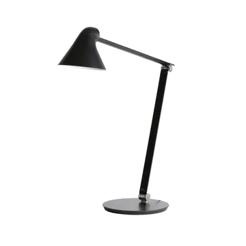 NJP skrivbordslampa - Svart, fotplatta, 3000k - Louis Poulsen