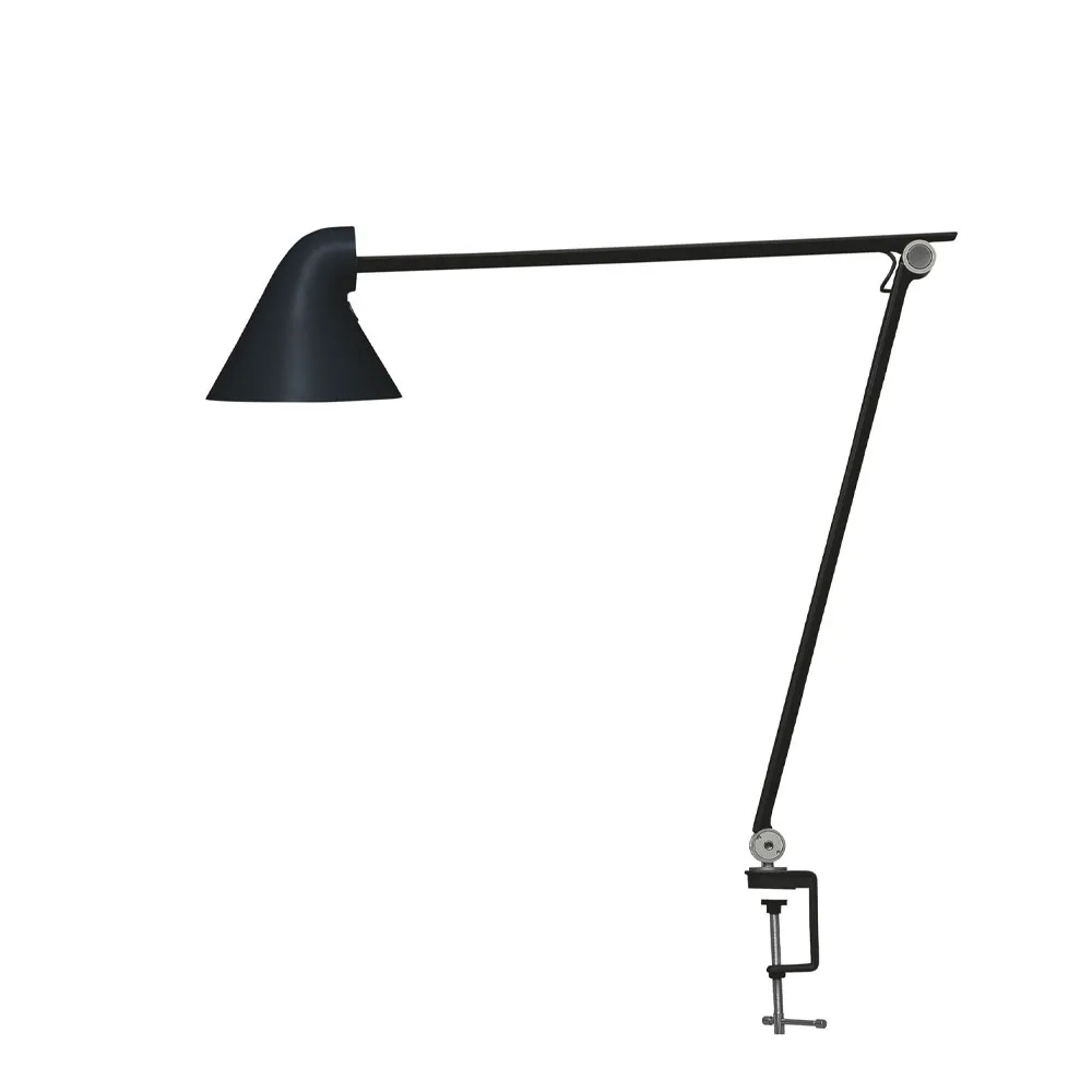 NJP skrivbordslampa, Svart, klämma, 2700k Louis Poulsen