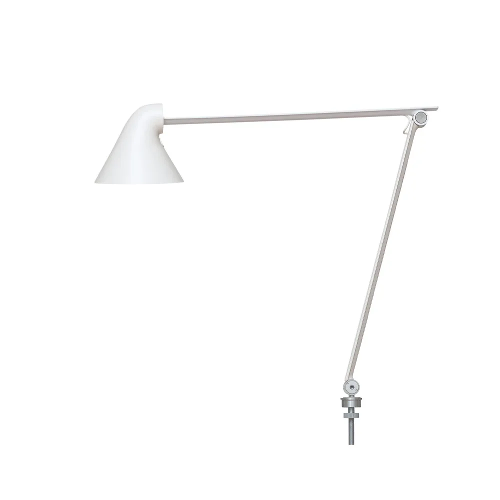 NJP skrivbordslampa, Vit, stift ø40 cm, 2700k Louis Poulsen