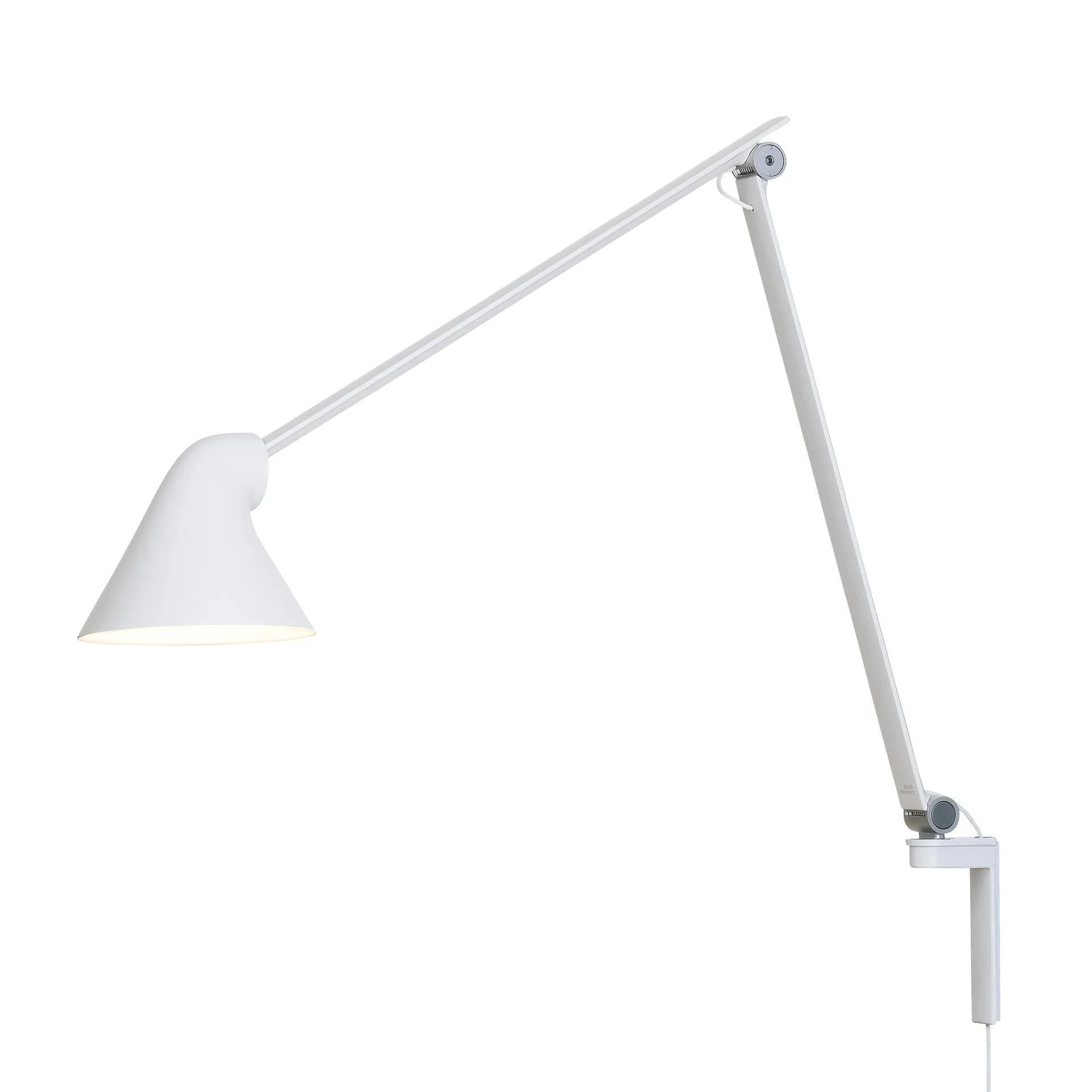 NJP vägglampa lång arm, Vit Louis Poulsen