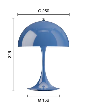 Panthella 250 portabel bordslampa V3 - Opaque indigo blue - Louis Poulsen
