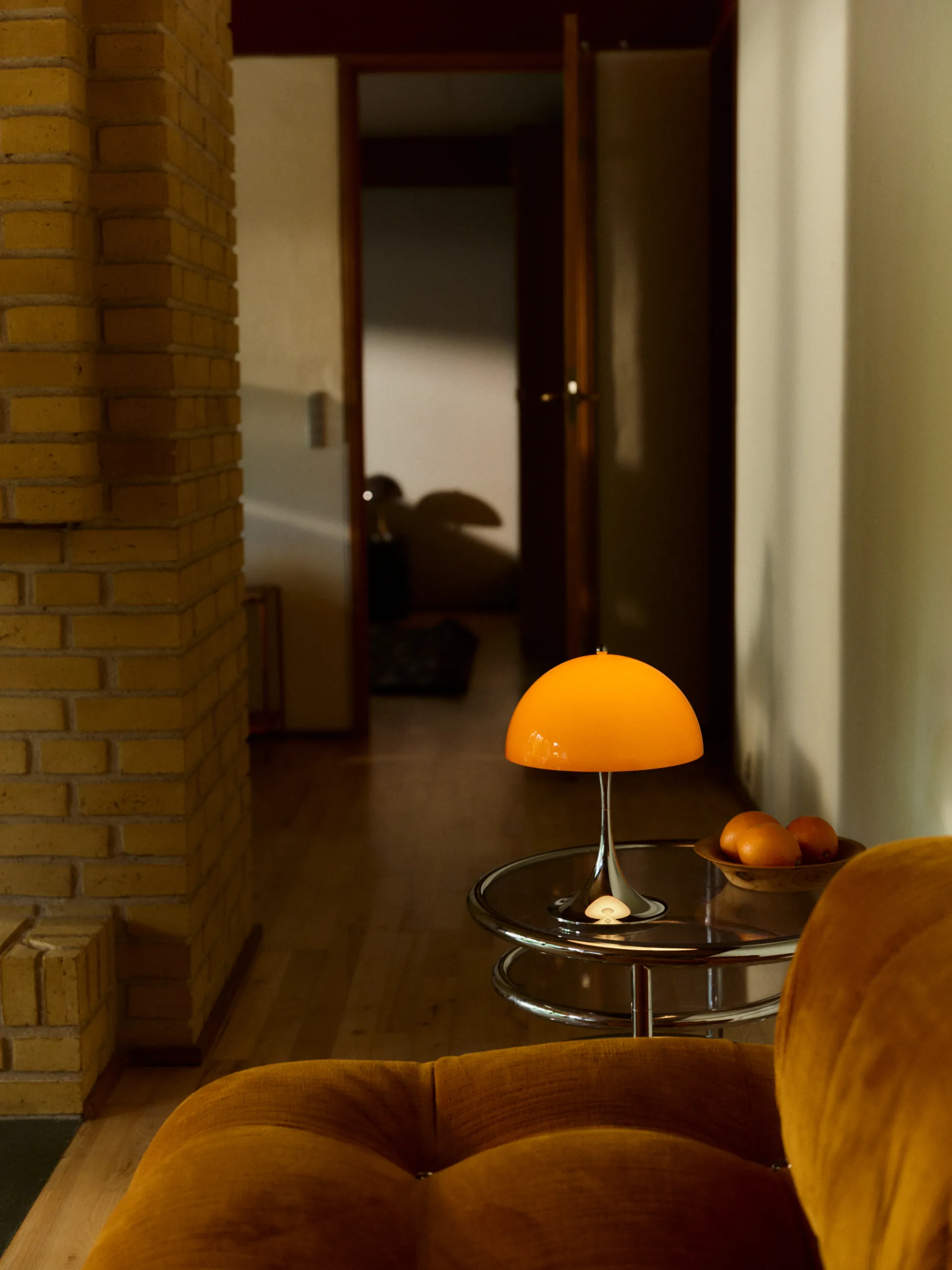 Panthella 250 portabel bordslampa V3, Original Opal Orange Louis Poulsen