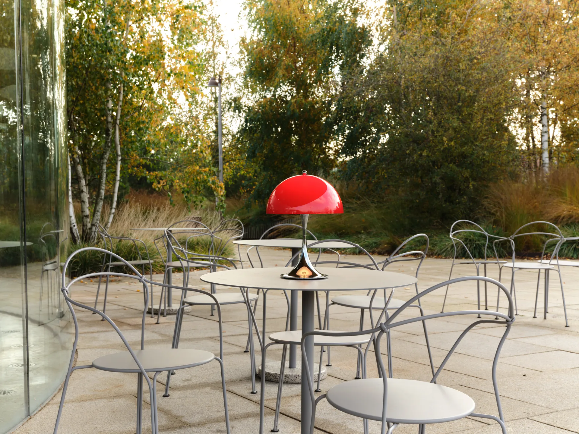 Panthella 250 portabel bordslampa V3, Original Opal Red Louis Poulsen