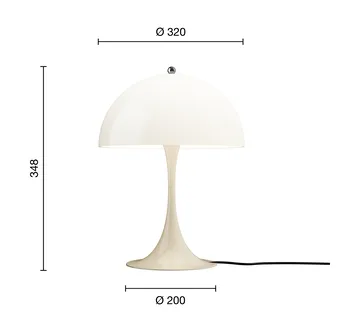 Panthella 320 bordslampa - Opal beige - Louis Poulsen