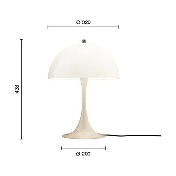 Panthella 320 bordslampa - Opal beige - Louis Poulsen