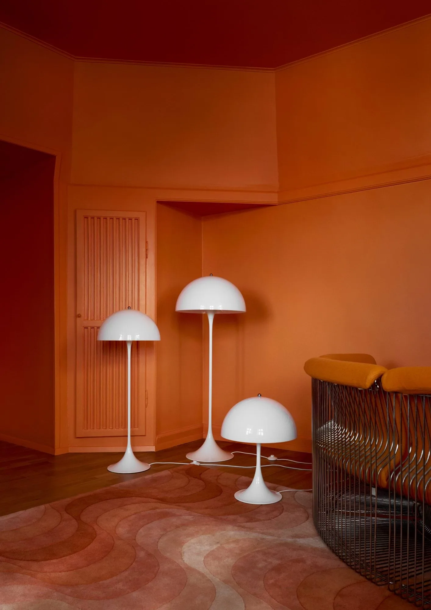 Panthella 500 golvlampa, V3, Opal white Louis Poulsen